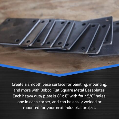 Base Plate Square Corner 8" X 8" X 3/8" - 2 pack in Saudi Arabia
