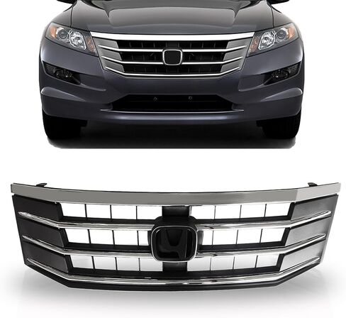 PartsFlow Front Bumper Grille Upper Mesh Grill Chrome For 2010 2011 Honda Accord Crosstour in Saudi Arabia