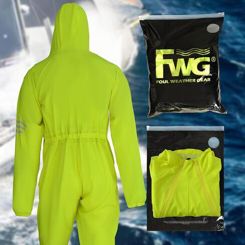 FWG Men's Dry Suit - PU Coated Full-Body Protection for Fishing, Kayaking, and Outdoor Adventures in Kuwait