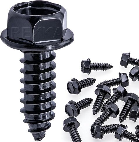 Rexka 15 قطعة #14 × 3/4 بوصة برغي رأس غسالة سداسية مسننة لسيارة Ford Lincoln Mercury 55914-S2- مقعد أسلاك شبكة المبرد الحراري - E-150 E-350 E-350 Super Duty Mustang Continental والمزيد in Kuwait