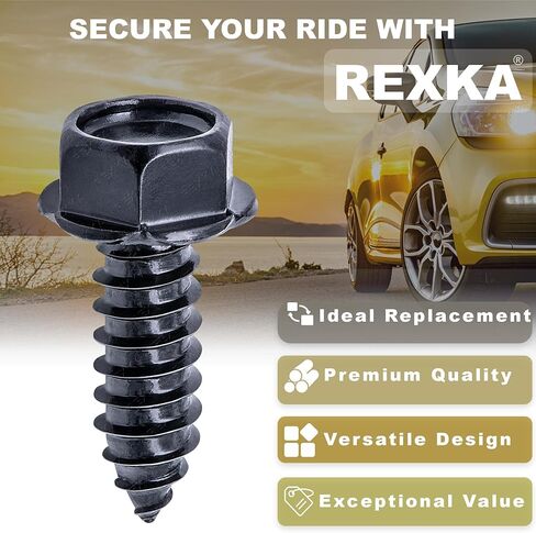 Rexka 15 قطعة #14 × 3/4 بوصة برغي رأس غسالة سداسية مسننة لسيارة Ford Lincoln Mercury 55914-S2- مقعد أسلاك شبكة المبرد الحراري - E-150 E-350 E-350 Super Duty Mustang Continental والمزيد in Kuwait