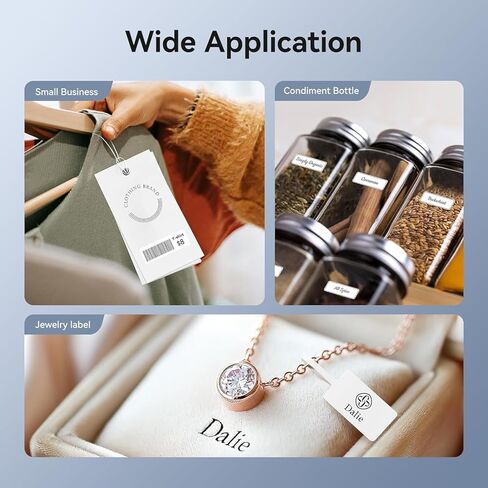 آلة صنع الملصقات NIIMBOT D11_H مع شريط، طابعة ملصقات بلوتوث 300 ديسيبل متوحد الخواص، طابعة حرارية محمولة، صانع ملصقات لتنظيم المنزل والمكتب والمدرسة، أبيض in Kuwait