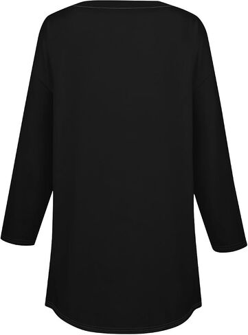 Henley Shirts for Women Fall Fashion 3/4 Length Sleeve Ladies Tops and Blouses Loose Fit Dressy Button Tunic Tops in Saudi Arabia
