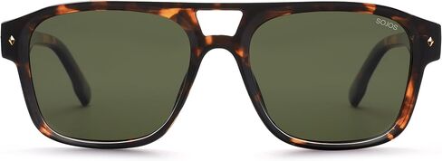 SOJOS Retro Square Polarized Aviator Sunglasses Womens Mens, Trendy Aviators Shades SJ2604 in Saudi Arabia