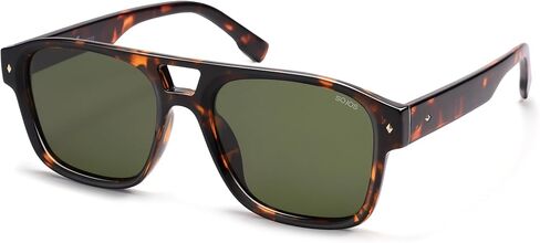 SOJOS Retro Square Polarized Aviator Sunglasses Womens Mens, Trendy Aviators Shades SJ2604 in Saudi Arabia