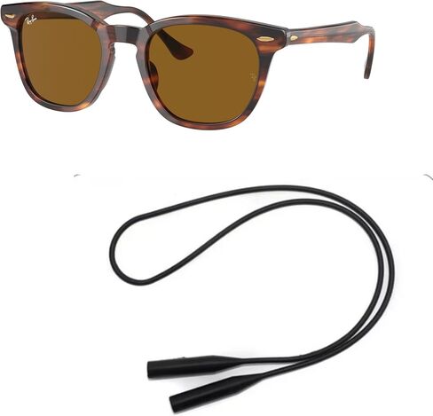 Ray-Ban RB2298 Sunglasses Bundle: RB 2298 HAWKEYE 954/33 Hawkeye Striped Havana Brown and Universal Anti-slip Silicone Leash in Saudi Arabia
