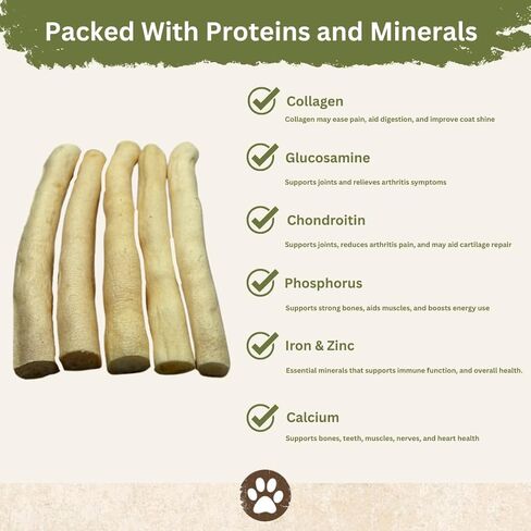 Top Dog Chews - Cow Tails (25 Pack), High-Protein Dog Treats, 100% Naturally Sourced Dog Chew from Free Range Grass-Fed Cattle, Beef Bull Puppy Treats in Kuwait