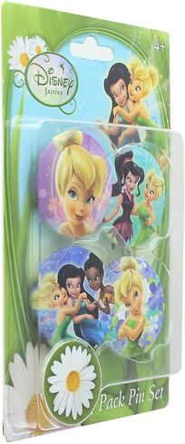 Disney Tinker Bell Button Pin Set Novelty (Pack of 4) in Saudi Arabia