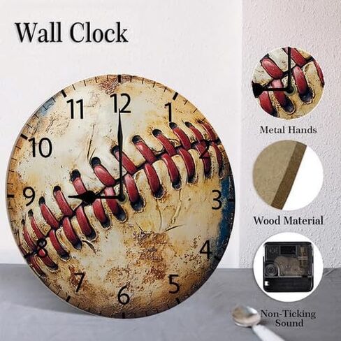Bear Moose Deer Wall Clock Battery Operated Non Ticking Silent Analog Rustic Farmhouse Round Clock Wood Decor for Home Kitchen Living Room Bathroom in Saudi Arabia