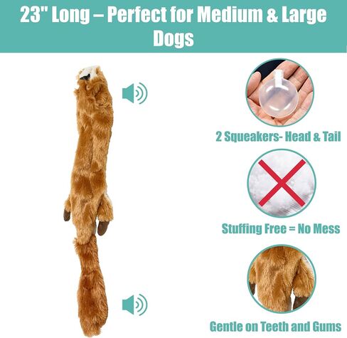 SPOT Skinneeez | Stuffless Dog Toy with Squeaker For All Dogs | Tug-Of-War Toy For Small and Large Breeds | 17" | Chicken Design | By Ethical Pet in Saudi Arabia