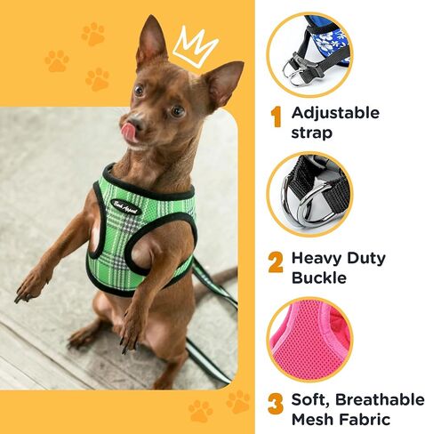 Bark Appeal Reflective Mesh Step in Harness, XL, Red in Saudi Arabia