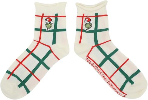 Bioworld The Grinch & Max Character Prints Women's 3-Pair Pack Casual Quarter Crew Socks in Saudi Arabia