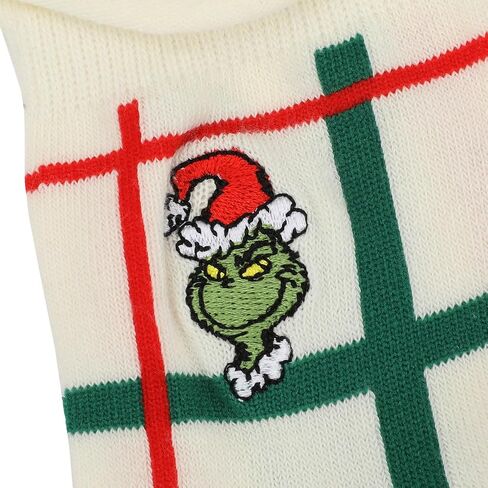 Bioworld The Grinch & Max Character Prints Women's 3-Pair Pack Casual Quarter Crew Socks in Saudi Arabia