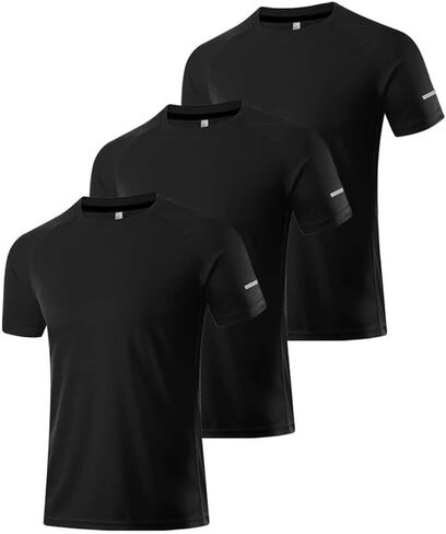 Men’s Active Quick Dry Crew Neck T Shirts | Athletic Running Gym Workout Short Sleeve Tee Tops Bulk in Saudi Arabia