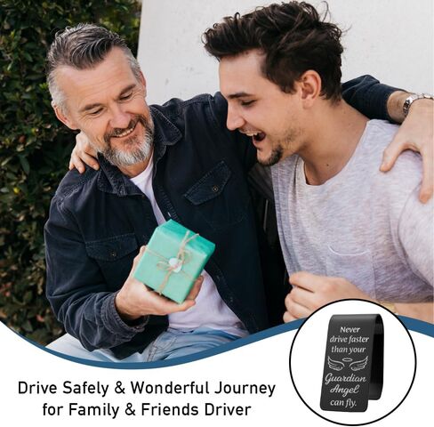 Never Drive Faster Than Your Guradian Angel Visor Clip for Cars, New Driver Car Visor Clips Gifts for Women Girls, Traveling Wishes for Self-Driving Lover, Drive Safe Inspirational Gifts in Saudi Arabia