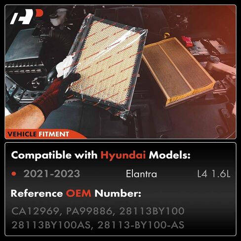 A-Premium Engine Air Filter Compatible with Hyundai Elantra 2021 2022 2023 1.6L in Saudi Arabia