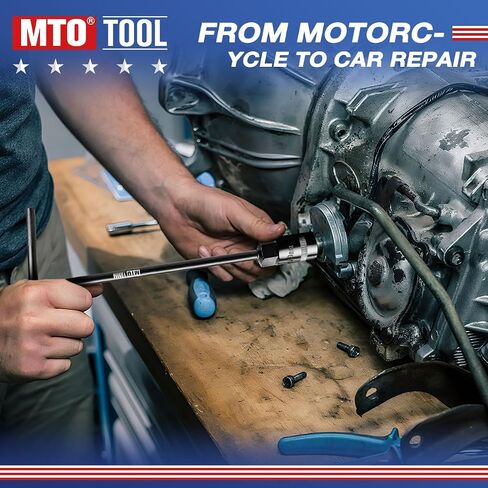 MTO T-Handle Metric Socket Wrench Set, 6-Point (6mm-15mm, 17mm, 19mm) with Hanging Organizer Strap, Cr-V Steel Lug Wrench Hex Socket for Motorcycle Car Bicycle Repair (12 Pack) in Kuwait