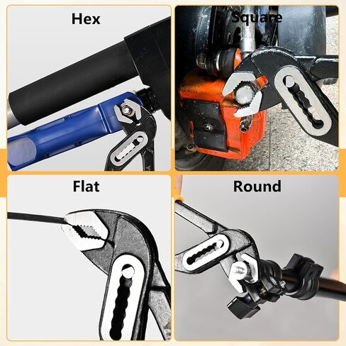 Tongue and Groove Pliers 8"&10"Adjustable Pliers Set Groove Joint Pliers With 7-Position Push-Lock,V-Jaw Water Pump Pliers With Cushion Grip Handle Tools For Plumber Home Repair Maintenance 2 Piece in Saudi Arabia