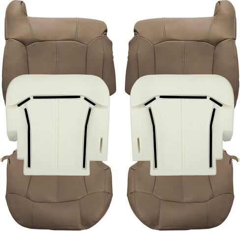 NLQR Front Driverr & Passenger Side Bottom & Top Lean Back & Seat Foam Cushions Replacement Seat Covers Compatible with Chevy Silverado Avalanche GMC Sierra 1999 2000 2001 2002 in Saudi Arabia