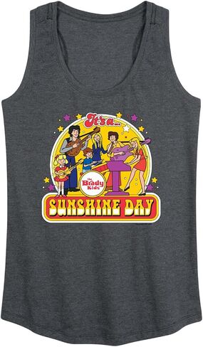 HYBRID APPAREL - The Brady Bunch - The Brady Kids - Sunshine Day - Vintage Cartoon Band - Women's Racerback Tank Top in Saudi Arabia