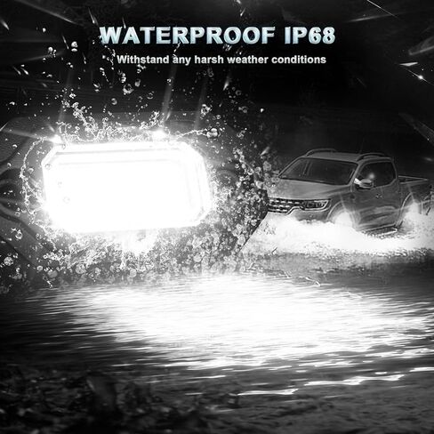 8 قطعة أضواء الصخور LED العنبر للشاحنات جيب UTV ATV SUV المقطورات مع 15FT يؤدي كل ضوء in Kuwait