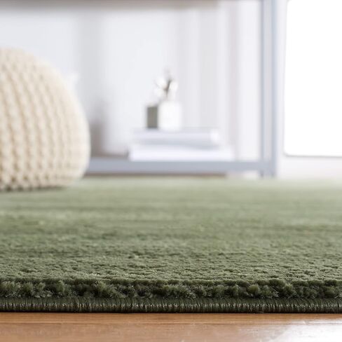 SAFAVIEH Revive Collection Area Rug - 9' x 12', Green, Solid Design, Non-Shedding & Easy Care, Ideal for High Traffic Areas in Living Room, Bedroom (REV102Y) in Saudi Arabia