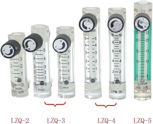 LZQ-1,2,3,4,5 مقياس تدفق الهواء الأكريليكي (H = 90 مم مقياس تدفق الأكسجين) مع صمام التحكم لموصل الأكسجين، يمكنه ضبط التدفق (LZQ-4 2-10LPM) in Saudi Arabia