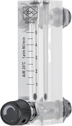LZM-6T Small Gas Flow Meter Panel Mount Rotameter Acrylic Low Flow Air Flow Meter Adjustable Variable Area Meter(Gas 1-5LPM) in Saudi Arabia