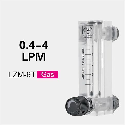 LZM-6T Small Gas Flow Meter Panel Mount Rotameter Acrylic Low Flow Air Flow Meter Adjustable Variable Area Meter(Gas 1-5LPM) in Saudi Arabia