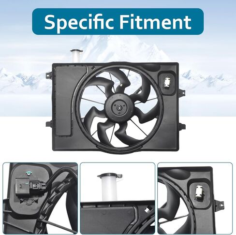 Radiator Cooling Fan Replacement Engine Radiator Cooling Fan Assembly Compatible for Hyundai Elantra 2017-2020, for Hyundai Elantra GT 2018-2020, for Kia Forte 2019-2022 in Saudi Arabia