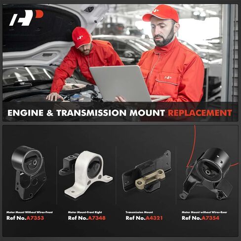 A-Premium 4PCS Engine Motor Mount and Transmission Mount Kit Compatible with Nissan Murano 2003 2004 2005 2006 2007, 3.5L, AWD Only, Automatic CVT Transmission, Replace# 11220CA00A, 11220ZK60A in Saudi Arabia