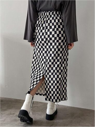 تنورة طويلة مستقيمة بخصر مطاطي للنساء من Floerns in Kuwait