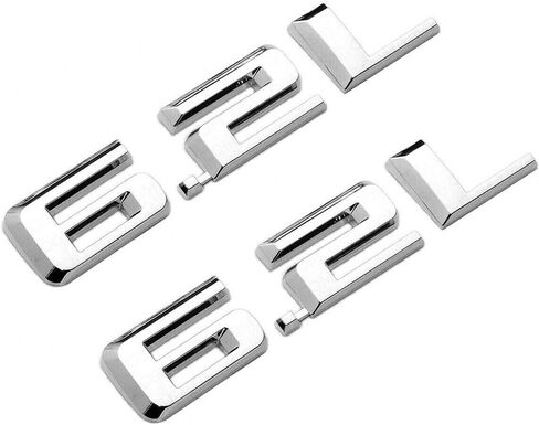 Pair Set Hood Body Style 6.2L Emblem Badge Replacement for Chevrolet 19-20 Sіlvеrаdо 1500 Sierra Camaro (Chrome) in Saudi Arabia