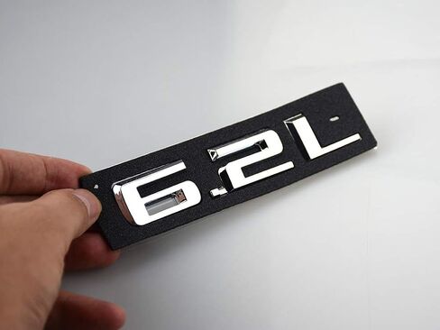 Pair Set Hood Body Style 6.2L Emblem Badge Replacement for Chevrolet 19-20 Sіlvеrаdо 1500 Sierra Camaro (Chrome) in Saudi Arabia