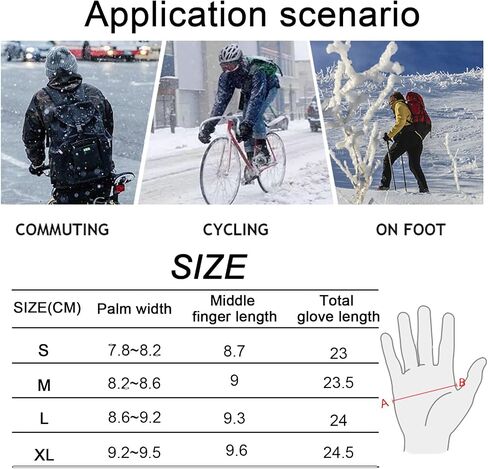 Anti-Slip Spandex Winter Gloves with Touchscreen and Waterproof Features - Thermal Gloves for Outdoor Activities in Saudi Arabia