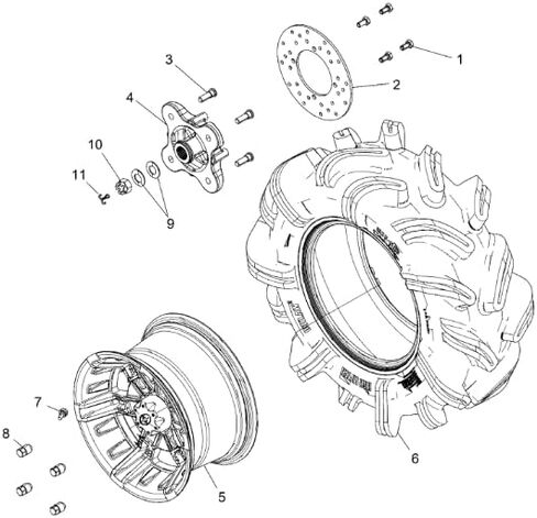 Rear Wheel Hub Fits Polaris Ranger 570 900 1000 XP PRO XD (2013-2021) in Saudi Arabia