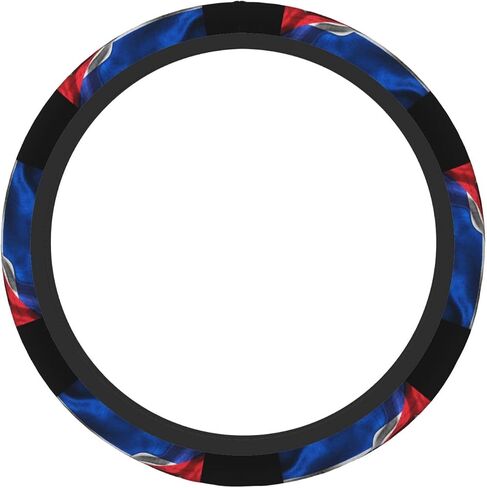 Salvadorean Flag Cuba Cuban Flag Steering Wheel Cover for Men Women Universal Fit 15 Inch Anti-Slip Elastic Thickened Steering Wheel Cover in Saudi Arabia