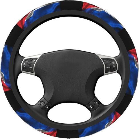 Salvadorean Flag Cuba Cuban Flag Steering Wheel Cover for Men Women Universal Fit 15 Inch Anti-Slip Elastic Thickened Steering Wheel Cover in Saudi Arabia