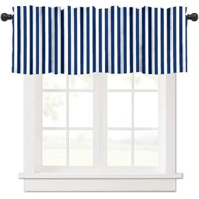 Striped Valance Curtains Window Treatment Kitchen Decor, Classic Vintage Red White Bedroom Living Room Cafe Rod Pocket Short Drapes 1 Panel 54" W x 18" L Inch in Saudi Arabia