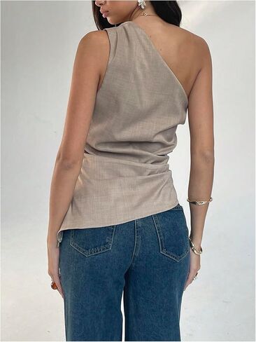 MakeMeChic Women's Off The Shoulder Asymmetrical Tops Going Out Dressy Shirt Tops in Saudi Arabia