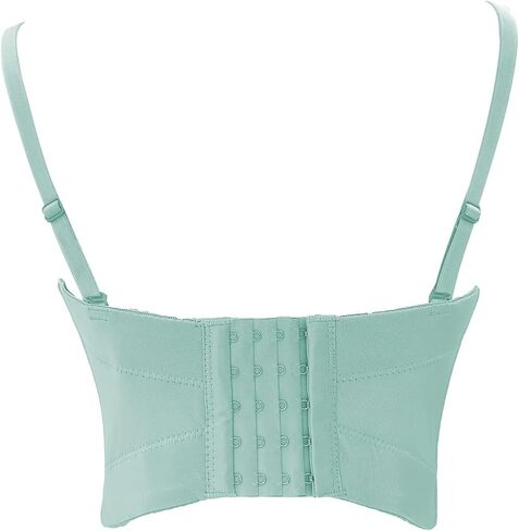 ELLACCI Women’s Sequin Bustier Crop Top Sparkly Glitter Party Tank Tops with Adjustable Straps Green in Saudi Arabia