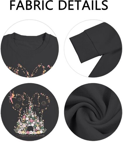 Magical Kingdom Sweatshirt for Women Magic Castle Shirt Funny Family Vacation Graphic Casual Long Sleeve Tops in Saudi Arabia