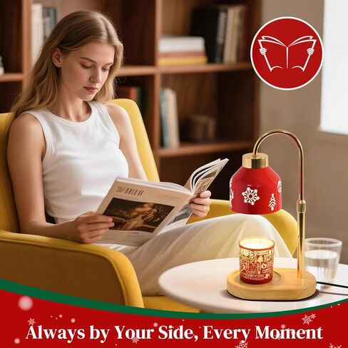 Seniny Electric Candle Warmer Lamp with Timer Dimmable, Adjustable Height Lamp Candle Warmer for Jar Candles, Home Decor Warming Light, Flameless Wax Melter Lamps, Christmas Birthday Gifts for Women in Saudi Arabia