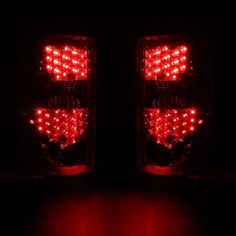 AmeriLite for 2000-2006 Chevy Tahoe/Suburban: مجموعة تجميع مصابيح الفرامل الخلفية LED باللون الأسود من GMC Yukon - جانب الركاب والسائق in Saudi Arabia
