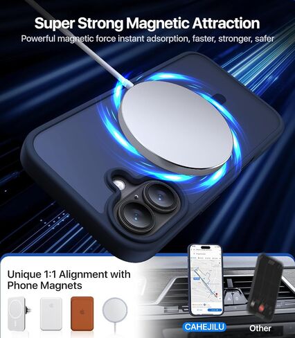 CAHEJILU Stronger Magnetic for iPhone 16 Case,Compatible with MagSafe in Kuwait