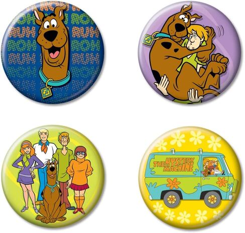Ata-Boy Scooby Doo Assortment #2 Set of 4 1.25" Collectible Buttons in Saudi Arabia