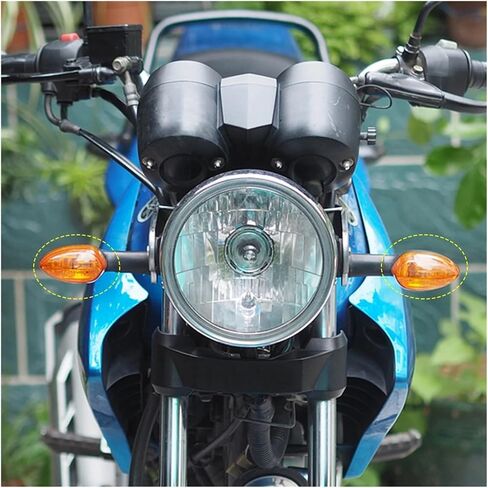 2 قطعة دراجة نارية بدوره إشارة ضوء مؤشر مصباح متوافق مع ياماها YZF R1 R6 R125 R25 R3 FZ-6N XJ6 الجبهة الخلفية الوامض Blub العالمي (أصفر) in Saudi Arabia