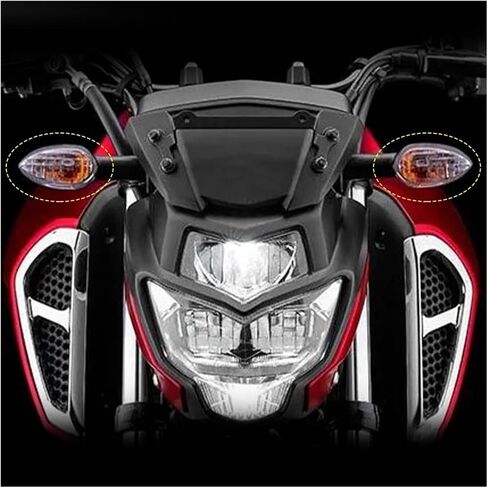 2 قطعة دراجة نارية بدوره إشارة ضوء مؤشر مصباح متوافق مع ياماها YZF R1 R6 R125 R25 R3 FZ-6N XJ6 الجبهة الخلفية الوامض Blub العالمي (أصفر) in Saudi Arabia