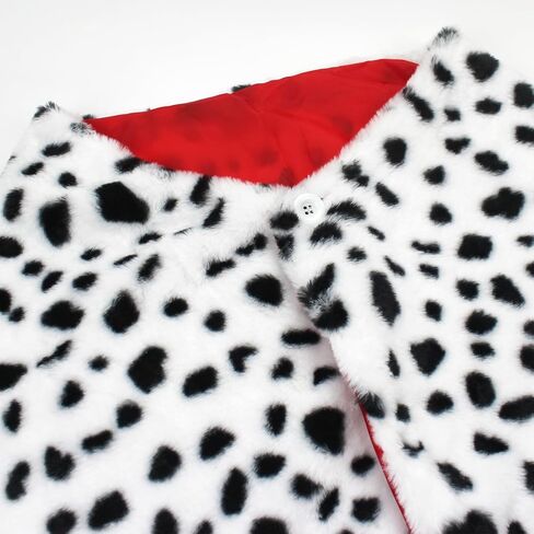 6 Pack Black White Dalmatian Shawl Suit, Women Halloween Dalmatian Costume with Glove for Adult in Saudi Arabia