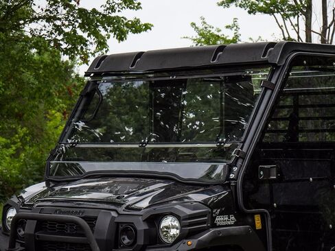 زجاج أمامي SuperATV عالي التحمل مقاوم للخدش متوافق مع Kawasaki Mule Pro FXT، FX، DX، DXT: 2015+، محمي بطبقة صلبة بصرية XR، صناعة أمريكية in Saudi Arabia